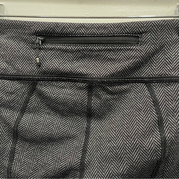 Lululemon Pace Rival Crop Leggings Grey Chevron Women’s 6 - Picture 5 of 7